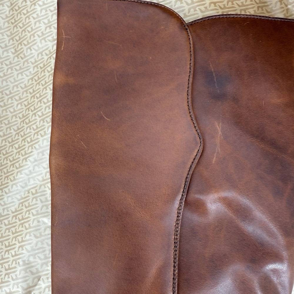 NIB RARE Frye Carson Piping Tall Women's Size 8M Boots - Caramel - Extended Calf - Picture 10 of 15